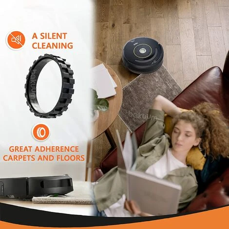 MEZHENG PNEUS Roues Pour IROBOT ROOMBA Séries 500, 600, 700, 800 Et 900 (Pack 2 Unités) Fabriqué En Espagne Antidérapant, Adhérence Exceptionnelle Et Montage Facile 3 MEZHENG PNEUS Roues Pour IROBOT ROOMBA Séries 500, 600, 700, 800 Et 900 (Pack 2 Unités) Fabriqué En Espagne Antidérapant, Adhérence Exceptionnelle Et Montage Facile – Image 3