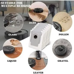 MEZHENG 10 Pcs Sac Irobot Roomba I7, Sacs À Poussière De Rechange Pour Aspirateur IRobot Roomba I7 I7+ / I7 Plus E5 E6 E7 S9 S9+ 9 MEZHENG 10 Pcs Sac Irobot Roomba I7, Sacs À Poussière De Rechange Pour Aspirateur IRobot Roomba I7 I7+ / I7 Plus E5 E6 E7 S9 S9+ -Aspirateur et sac Soldes 61310046 5