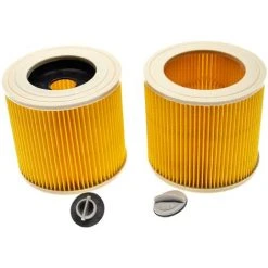 Vhbw Lot De 2x Filtres à Cartouche Remplacement Pour Kärcher 6.414-552.0, 6.414-772.0 Pour Aspirateur à Sec Ou Humide - Filtre Plissé, Jaune -Aspirateur et sac Soldes 61351170 4