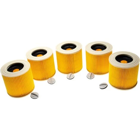 Vhbw Lot De 5x Filtres à Cartouche Compatible Avec Kärcher NT 27/1 ME Professional, NT 27/1 Aspirateur à Sec Ou Humide - Filtre Plissé, Jaune 1 Vhbw Lot De 5x Filtres à Cartouche Compatible Avec Kärcher NT 27/1 ME Professional, NT 27/1 Aspirateur à Sec Ou Humide - Filtre Plissé, Jaune