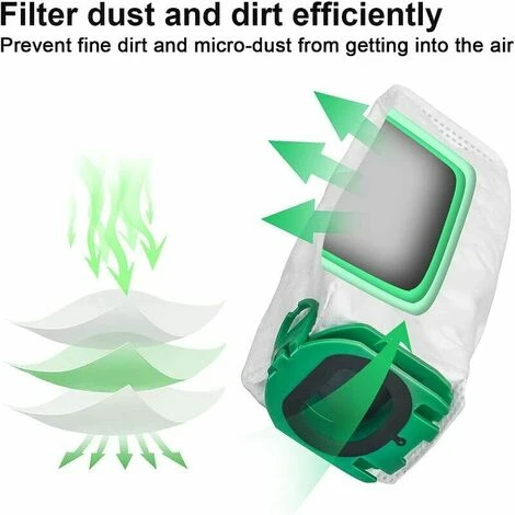 CLEGGFR 10 Sacs D'Aspirateur Pour Vorwerk Sac à Poussière De Rechange Pour Kobold VB100 Aspirateur 3 CLEGGFR 10 Sacs D'Aspirateur Pour Vorwerk Sac à Poussière De Rechange Pour Kobold VB100 Aspirateur – Image 3