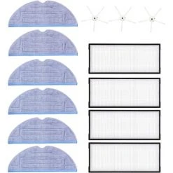 STOMO Accessoires De Serpillière Pour Roborock S7 S7 Plus, Avec 6 D'origine Serpillière Chiffons En Microfibre,4 Hepa Filtres,3 Brosses Latérales, Compatibles Xiaomi Robot Aspirateur Rechange Set -Aspirateur et sac Soldes 64098565 4
