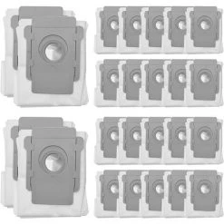 MEZHENG 24 Pièces De Sacs Sous Vide Conviennent Pour Roomba I7 I7+ J7 J7+/Plus (7550) I3+ (3550) I4+ (4552) I6+ (6550) I8+ (8550) S9+ (9550) Base De Nettoyage Série I & S & J Sac De Traitement Automatique De La Saleté ( 24 Sacs)
