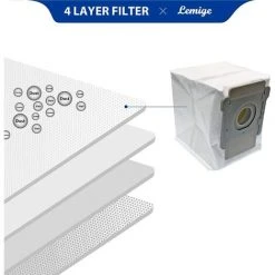 MEZHENG 24 Pièces De Sacs Sous Vide Conviennent Pour Roomba I7 I7+ J7 J7+/Plus (7550) I3+ (3550) I4+ (4552) I6+ (6550) I8+ (8550) S9+ (9550) Base De Nettoyage Série I & S & J Sac De Traitement Automatique De La Saleté ( 24 Sacs) -Aspirateur et sac Soldes 64119409 5