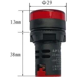 ARC-EN-CIéL Lot De 5 Voyants LED Lumineux Indicateur AD16-22D/S - 22 Mm 220 VAC 20 MA -Rouge/vert/jaune/bleu/blanc Arcenciél -Aspirateur et sac Soldes 64126404 4