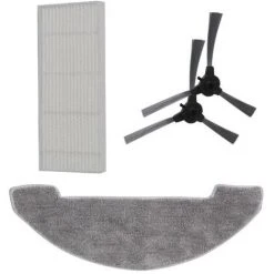 PROSCENIC Kit D'accessoires(2 Brosses Latérales + 1 Lavette + 1 Filtre HEPA) Pour Aspirateur Robot 850P/850T