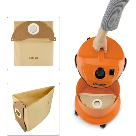 OSQI Lot De 10 Sacs D’aspirateur Pour Karcher 6.904-322.0 4 OSQI Lot De 10 Sacs D’aspirateur Pour Karcher 6.904-322.0 – Image 4