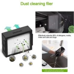 OSQI Kit D'accessoires De Réapprovisionnement Pour Aspirateur Robotique IRobot Roomba I7 I7+/i7 Plus E5 E6 E7, 2 Filtres Haute Efficacité + 3 Brosses De Balayage Des Bords + 1 Pièce De Rechange Pour Brosses En Caoutchouc Multi-surfaces -Aspirateur et sac Soldes 65503035 5