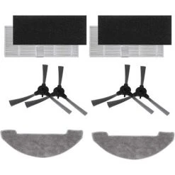 STOMO Kit D'Accessoires Pour Proscenic 850T Avec 2 Brosse Principale 4 Filtre Hepa 6 Brosse Latérale 4 Chiffon De Vadrouille