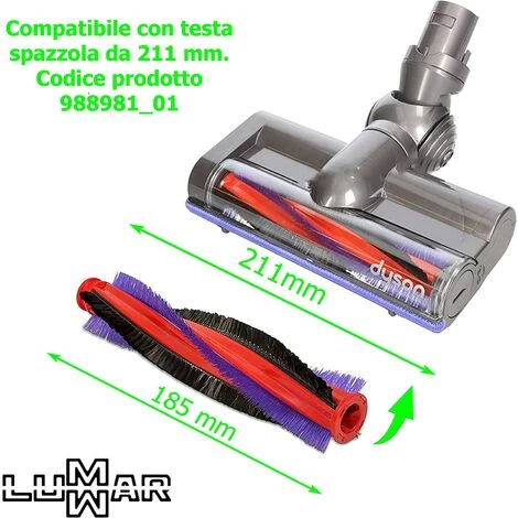 MEZHENG Rouleau Brosse Aspirateur 185 Mm Compatible Avec Dyson V6 Animal V6 Fluffy DC58 DC59 DC62 SV03 SV073 963830-01 Cylindre Rotatif De Remplacement Pour Moteur De Tête De Moteur (185 Mm) 2 MEZHENG Rouleau Brosse Aspirateur 185 Mm Compatible Avec Dyson V6 Animal V6 Fluffy DC58 DC59 DC62 SV03 SV073 963830-01 Cylindre Rotatif De Remplacement Pour Moteur De Tête De Moteur (185 Mm) – Image 2