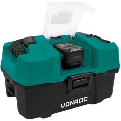 VONROC Aspirateur Multi-usage Portatif - 20V – Bac De 15L - Récupération De Poussières - Accessoires Inclus - 1 Batterie 4.0Ah Et Chargeur Rapide Inclus -Aspirateur et sac Soldes 66096368 3