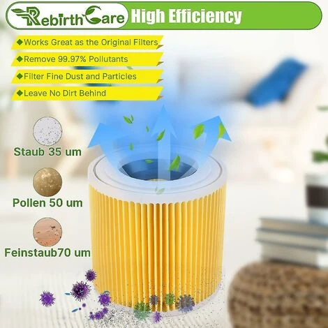 DONTODENT Starlight Lot De 2 Filtres à Cartouche Pour Wd3 Premium Wd2 Wd3 Wd3p Wd3 Mv2 Mv3 Filtre Wd3 Filtre De Rechange Pour Aspirateur Krcher 6.414-552.0/6414552 2 DONTODENT Starlight Lot De 2 Filtres à Cartouche Pour Wd3 Premium Wd2 Wd3 Wd3p Wd3 Mv2 Mv3 Filtre Wd3 Filtre De Rechange Pour Aspirateur Krcher 6.414-552.0/6414552 – Image 2